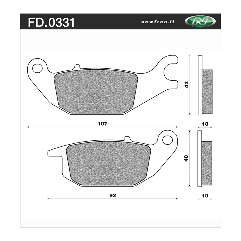 Newfren Rear Brake Pads (Single Set) A