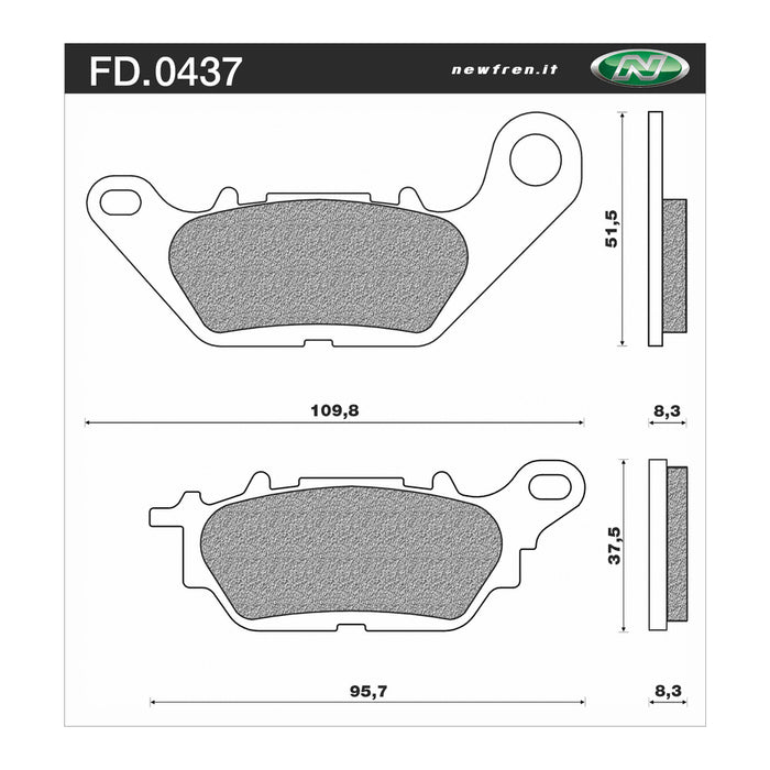 Newfren Rear Brake Pads (Single Set) B