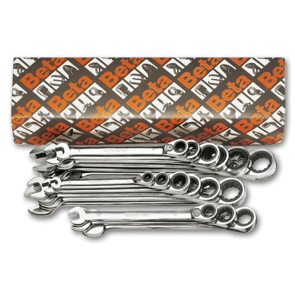 Beta set of 15 reversible ratcheting combination wrenches 142/S15 (Free Delivery)