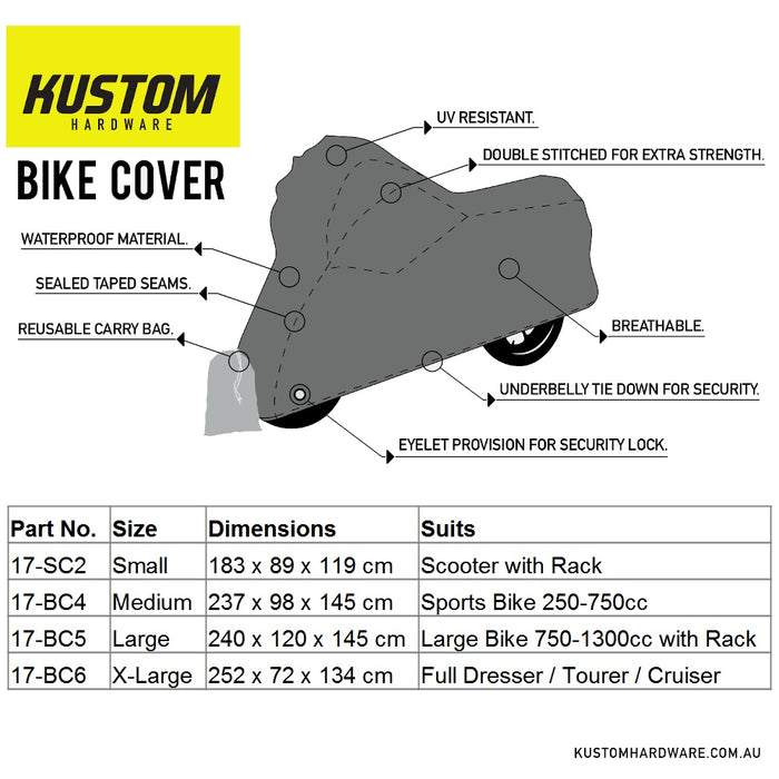 Kustom Hardware Bike Cover