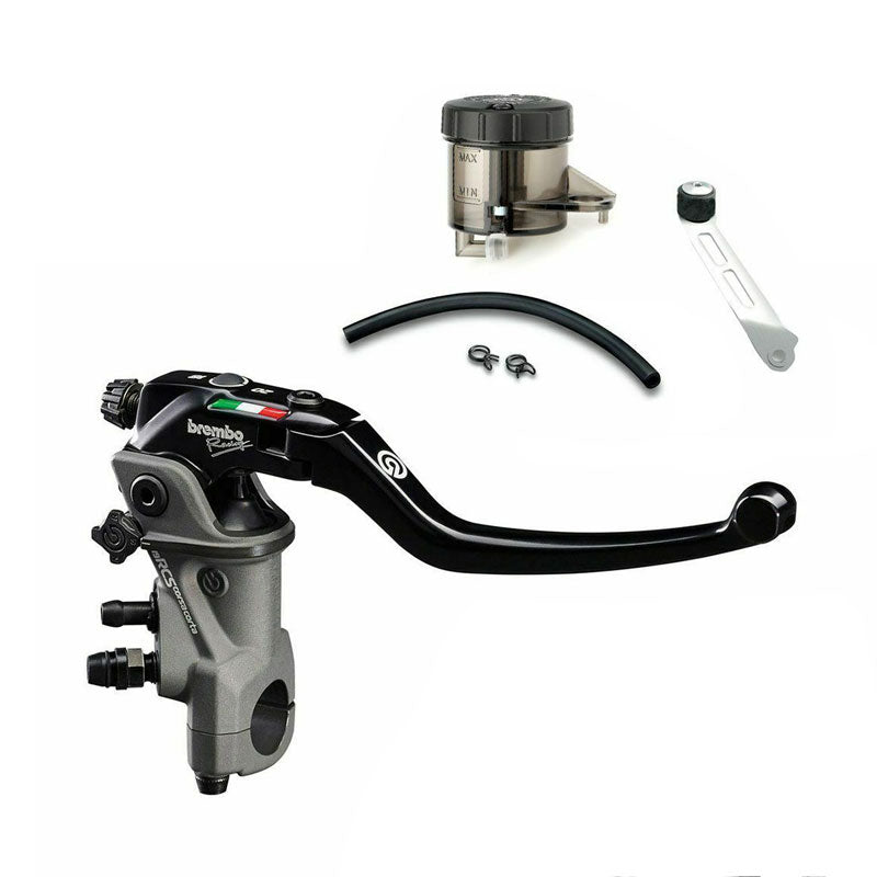 Brembo 19RCS Corsa Corta Radial Brake Master Cylinder (110C74010) and Light Smoke Reservoir Kit (110A26385-Smoke)