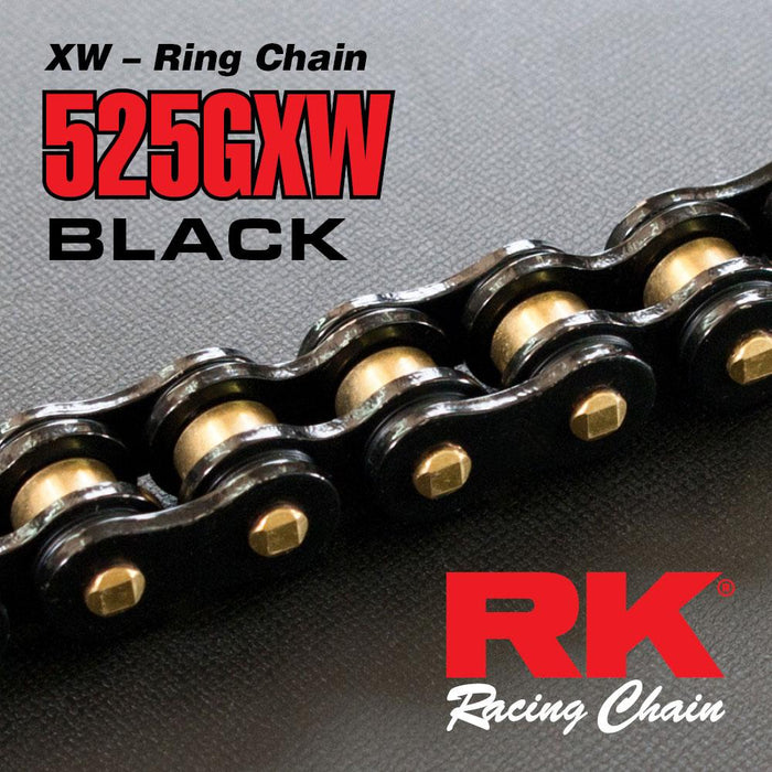 RK BL525GXW 120L Black / Gold Chain