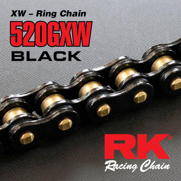RK BL520GXW 120L Black / Gold Chain