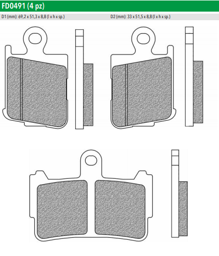 Newfren Sintered Front Brake Pads (Pair)