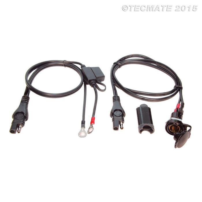 Tecmate Optimate Cable 12V Bike/DIN Socket, Panel Mount (SAE78) O-08