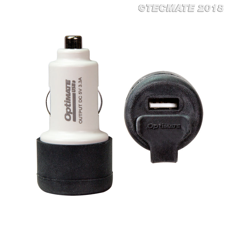 Tecmate Optimate USB Auto Plug with 2 USB ports O-106
