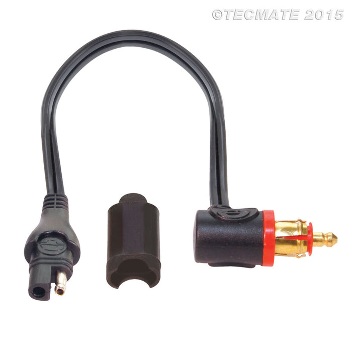 Tecmate Optimate Cable 12V SAE to DIN/BIke Connector 6 Inch O-19