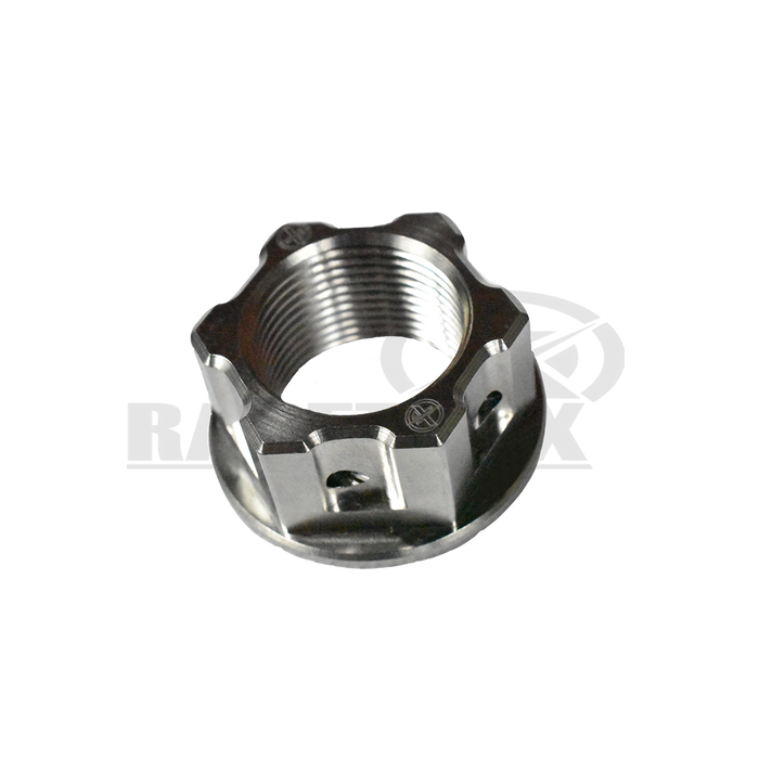 Racetorx Titanium Flanged Nut M24x1.5mm Height: 18mm Socket Size: 32mm