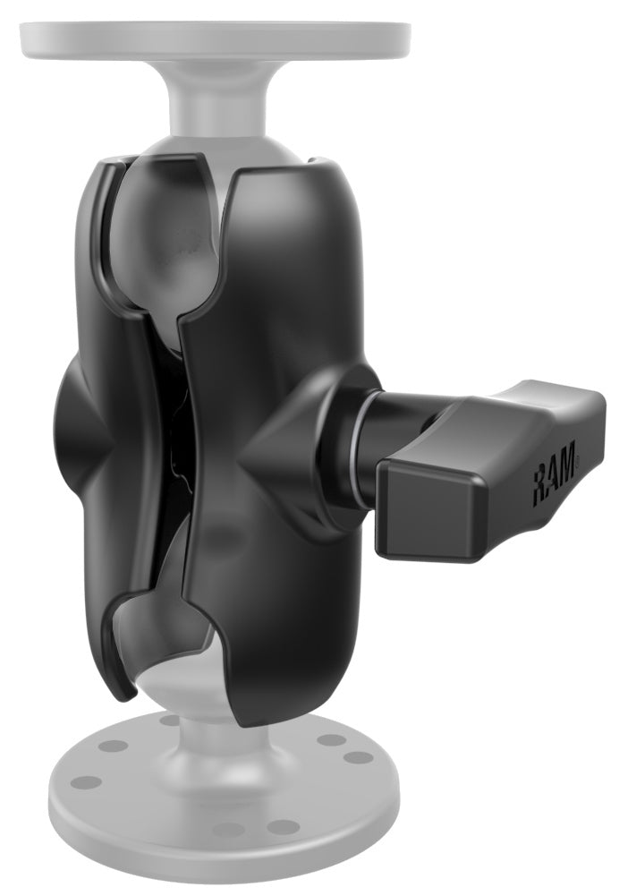 RAM Short Double Socket Arm For 1.5" Balls (RAM-201U-B)