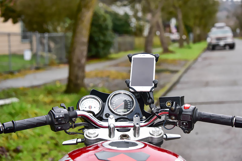 RAM Handlebar Mount With Zinc Coated U-Bolt Base And Universal X-Grip Large Phone/Phablet Cradle (RAM-B-149Z-UN10U)