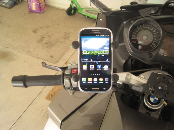 RAM Handlebar Rail Mount With Zinc Coated U-Bolt Base And Universal X-Grip Phone Cradle (RAM-B-149Z-UN7U)