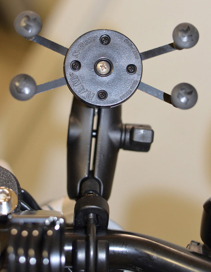 RAM Handlebar Rail Mount With Zinc Coated U-Bolt Base And Universal X-Grip Phone Cradle (RAM-B-149Z-UN7U)
