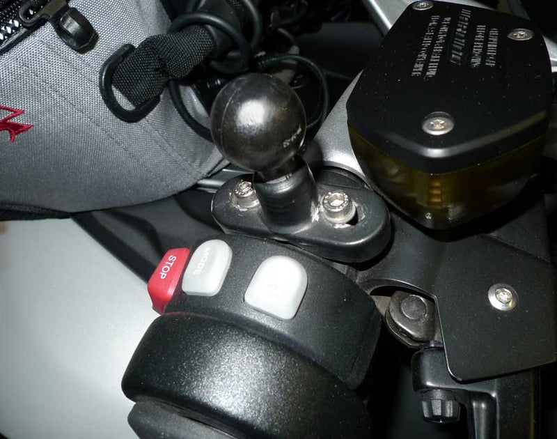 RAM Handlebar Mount with Zinc Coated U-Bolt & 1" Ball for Rails 0.5" to 1.25" Diameter (RAM-B-231ZU)