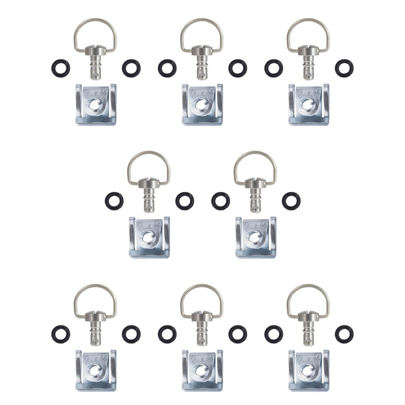 RaceDNA Quick Release D-Ring Dzus Fasteners Kit x 8 (DNA-124)