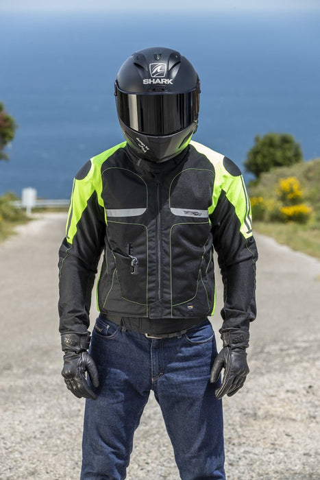 Leather Inflatable Motorbike Jacket Inflatable Vest Airbag Biker