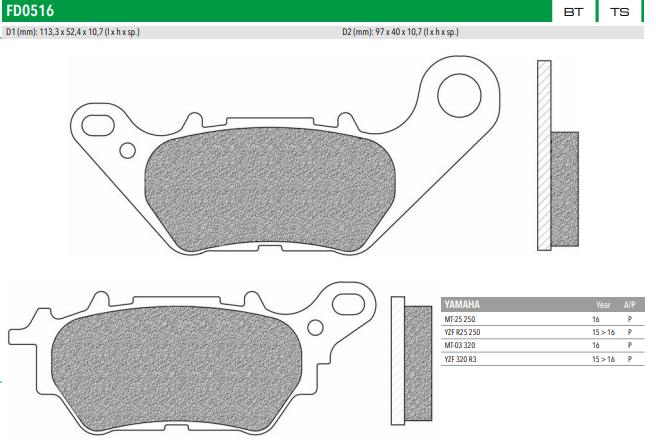 Newfren Rear Brake Pads (Single Set) B