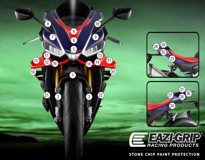 Eazi-Guard Paint Protection Film for Aprilia RSV4 (2021) GUARDAPR005