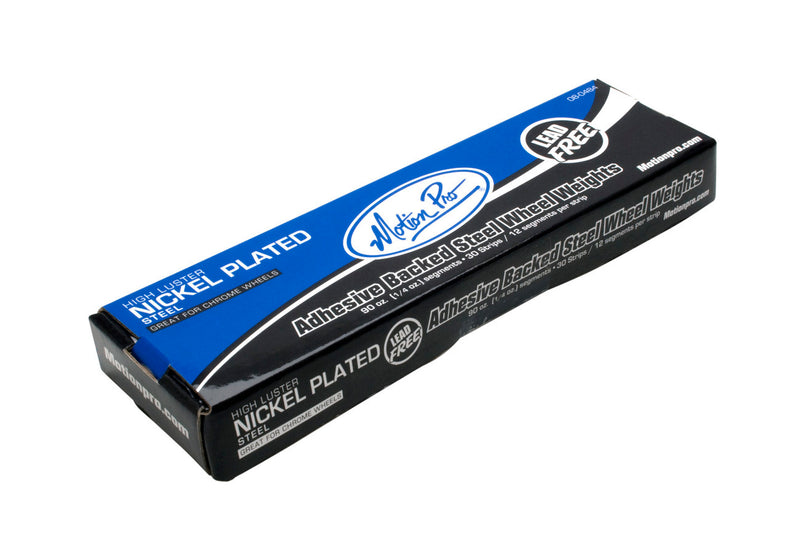 MotioPro Wheel Weights, Steel, Nickel, 90oz Pack, 360-1/4oz Segments (08-0484)