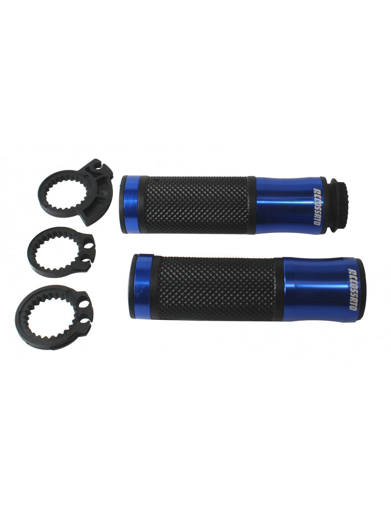 Accossato Manopole Racing Aluminium CNC Grips - Blue (GR004) ** Clearance Sale **